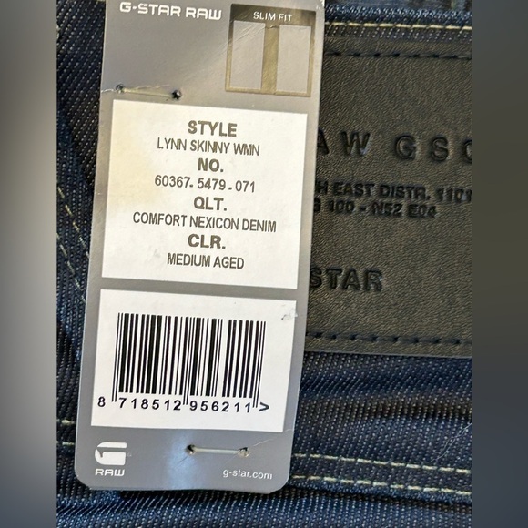 New with tags G-STAR RAW Lynn skinny jeans. 24X30 with 7” rise. Stretch - Picture 5 of 14